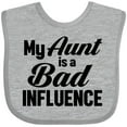thumbnail image 3 of Inktastic My Aunt is a Bad Influence Boys or Girls Baby Bib, 3 of 4