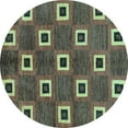 thumbnail image 1 of Ahgly Company Indoor Round Oriental Light Blue Modern Area Rugs, 8' Round, 1 of 4