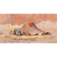 thumbnail image 2 of Henry&nbsp;Brokman 14x9 Gold Ornate Wood Frame and Double Matted Museum Art Print Titled - Arab Tent in the Desert in Blidah (1890), 2 of 4