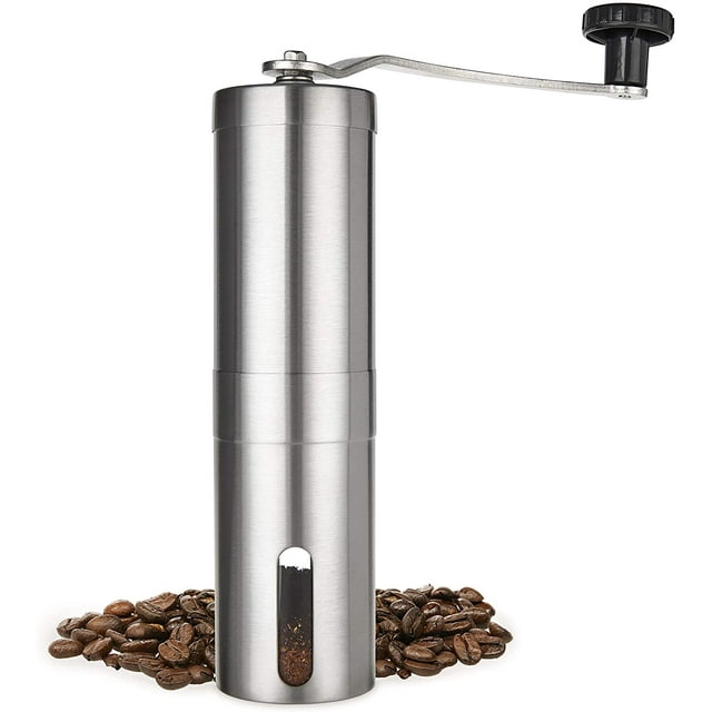 Manual Coffee Grinder With Ceramic Grinder - Manual Coffee Grinder Made Of Stainless Steel With Stepless Adjustment Of The Grinding Degree