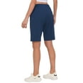 thumbnail image 6 of Little Donkey Andy Women's Lightweight Breathable Hiking Shorts, Quick-Dry Golf Shorts with Zipper Pockets, Air-Holes Tech Dark Blue Heather M, 6 of 7