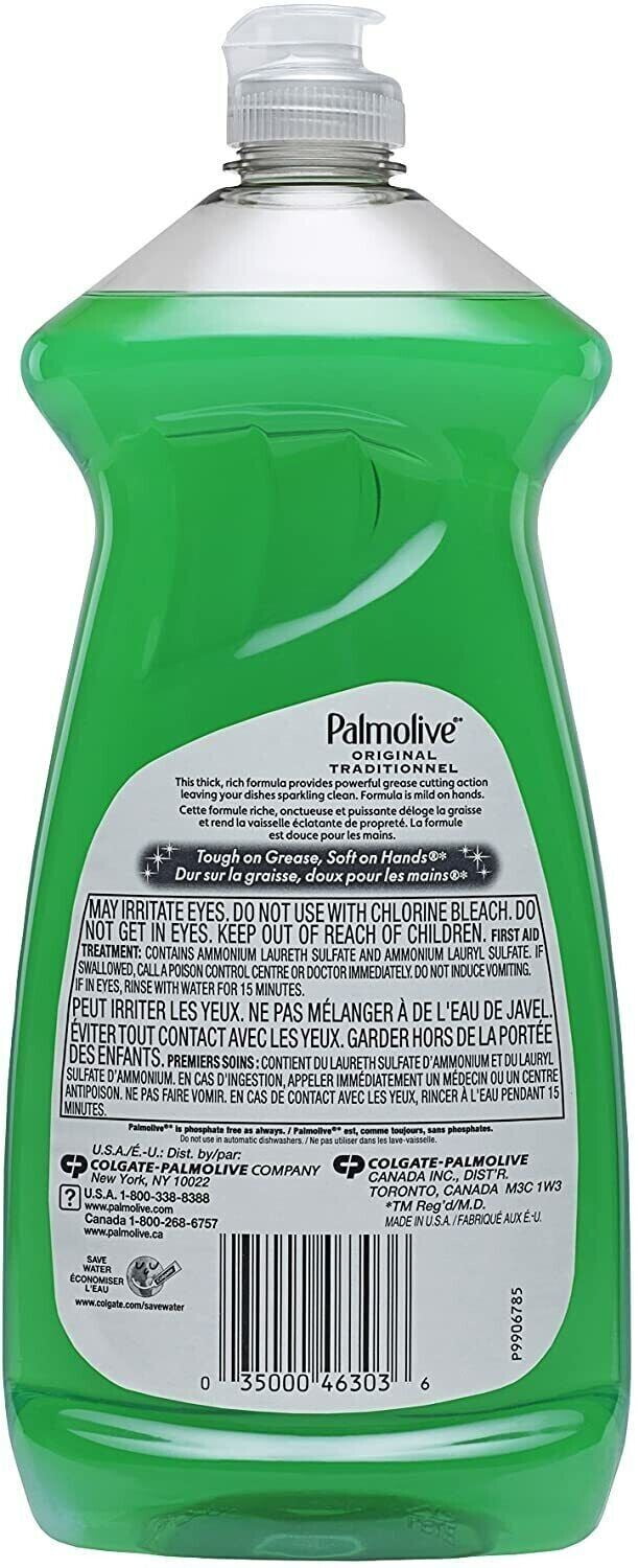 PALMOLIVE Original Dishwashing Liquid Soap 28 Oz 9 BOTTLES Bulk