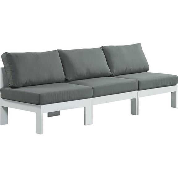 Meridian Furniture Nizuc Grey Outdoor Patio Modular Sofa