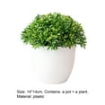 thumbnail image 2 of Happy Date 4 Pcs Mini Artificial Plants Potted Small Fake Plants for Shelf Green Plant in White Plastic Pot for Home Bathroom Decor Faux Plants, 2 of 5