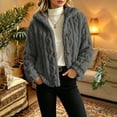 thumbnail image 6 of uublik Fleece Jacket Women Gray Open Front Long Cardigan Coat Warm Winter Outwear Jackets, 6 of 6