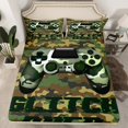 thumbnail image 2 of Feelyou 3D Camo Gamepad Twin Sheet Sets for Boys, Cartoon Games Controller Twin Fitted Sheet, Game Over Theme Flat Sheet, Ultra Soft Bedroom Decor, 3pcs, 2 of 7