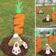thumbnail image 4 of Adorno de jardín, suministros para fiestas en el césped del jardín, letreros para exteriores con forma de conejito y zanahoria, decoración elegante y moderna para el césped del jardín, 4 of 8