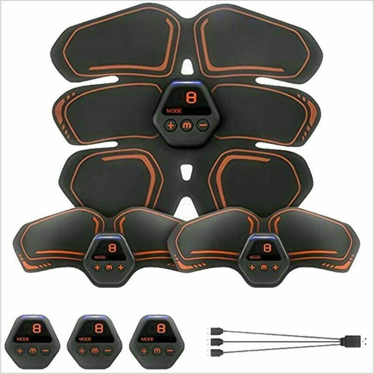 6 Pads EMS Abdominal Muscle Toning Trainer ABS Stimulator Toner