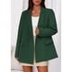 thumbnail image 2 of Blazer PRETTYGARDEN Verde Oscuro Doble Botonadura Talle Grande, 2 of 8