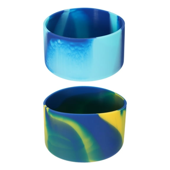2pcs Protective Silicone Boot for Water Bottle Bottom Protective Sleeve Cover Cyan/Blue