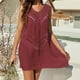 thumbnail image 2 of Traje de baño hueco de malla sexy de verano para mujer Bikini Cover Up Beach Dress Sunscreen Tops Fridja  qr5040, 2 of 5