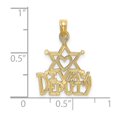 thumbnail image 2 of 17mm 14k Polished Gold I Love Heart My Deputy Pendant Necklace Pendant for Women, 2 of 2