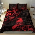 thumbnail image 4 of Nueva Zelanda Tui Pájaro Juego de cama Aotearoa Maori Pattern - Rojo LT14, 4 of 6