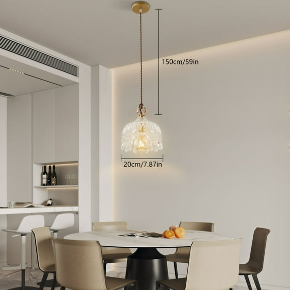 Gold Pendant Light Hanging Ceiling Light Fixture Kitchen Island Lamp Chandelier 110V 60W  for Kitchens, Hallways, Living Rooms