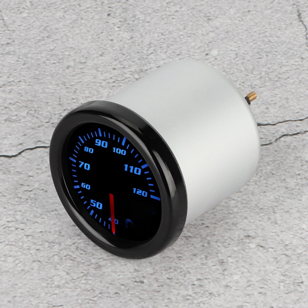 Diameter 2in//52mm Car Water Temperature Meter 40-120℃ Universal 7 Color LED Water Temp Meter 12V Auto Water Temp Gauge Car Vehicle Modification Accessory