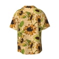 thumbnail image 4 of Goofa Sunflowers Printed Men's Casual Short-sleeved Shirt,Lightweight Breathable Button-down,Summer Casual men's top,Versatile Fashion shirt-, 4 of 7