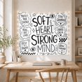 thumbnail image 5 of Moon Stars Soft with Heart Strong Mind Scale, Inspirational Illustration for Quote Lovers, Typography Wall Art, Valentine'S Day Gift, Tapestry Wall Hanging for Bedroom and Dorm, 5 of 7