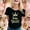 Black, variant on Graphic Tees for Women Casual Wedding Letter Print Crewneck Short Sleeve Tennis Top for Everyday Women’s T-Shirts ??? White 3XL