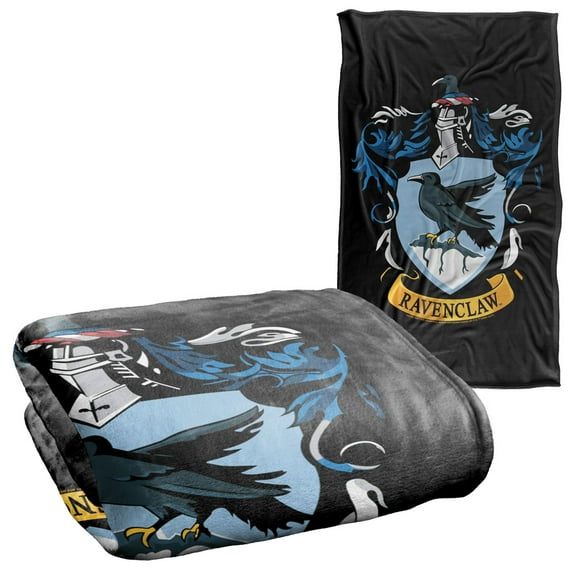 Harry Potter Ravenclaw Crest Black Silky Touch Super Soft Throw Blanket 36" x 58"