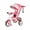 Pink, variant on Topcobe 5-in-1 Detachable Baby Stroller Tricycle with Round Canopy, Toddler Stroller, Baby Wagon-Pink