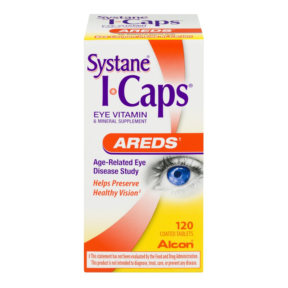 ICaps Areds Formula Eye Vitamin & Mineral Supplement Coated Tablets