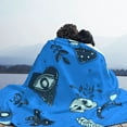 thumbnail image 6 of XMXT Flannel Throw Blanket for Couch, Skeleton Moon Blue Illustration Bed Sofa Decor Blankets for Home Bedroom, 60 x 50 inches, 6 of 9
