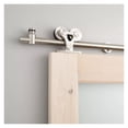 thumbnail image 1 of Top-Mount Stainless Steel Interior Sliding Barn Wooden Door Hardware Track Set ,Easy to Carry, 1 of 6