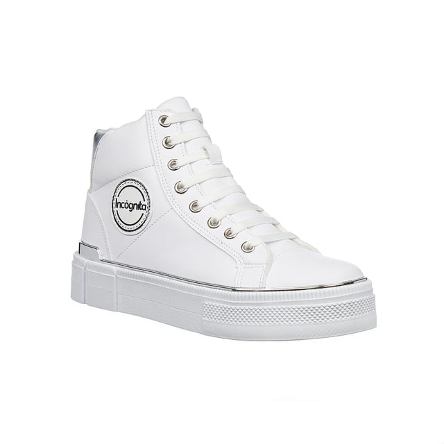 Tenis En Botín Casuales Mujer Tipo Piel Blanco Cómodos blanco 25 INCÃGNITA 088D74