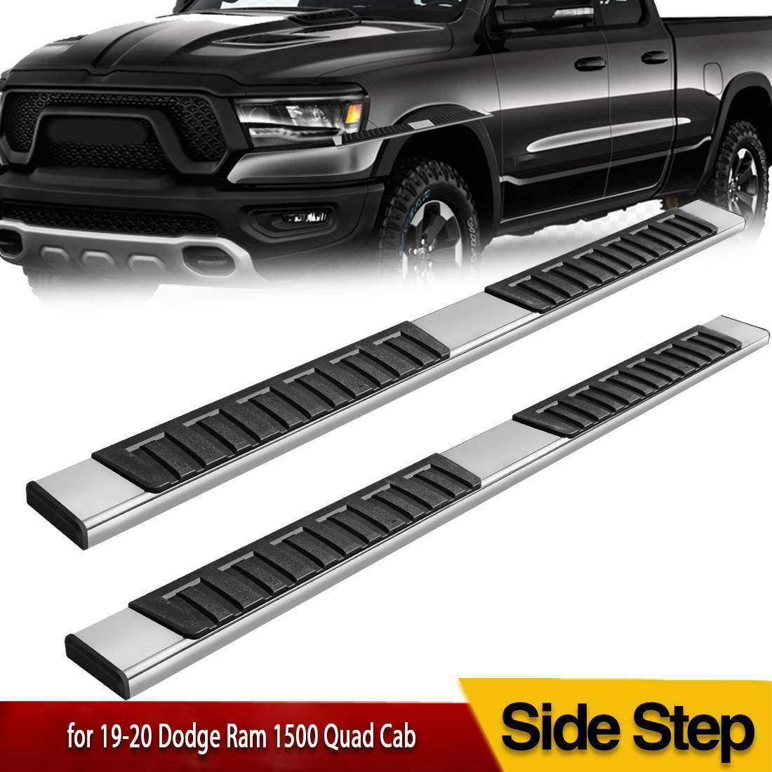 Side Step Nerf Bar For 09-14 Dodge Ram 1500 Quad Extended Cab Chrome 4" Oval New 