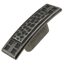 GlideRite 2-1/2 in. Rustic Hammered Mission Style Cabinet Knobs, Weathered Nickel, Pack of 10