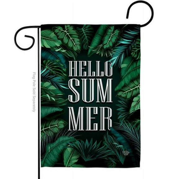 Ornament Collection G190070-BO Hello Summer Summertime Fun & Sun 13 x 18.5 in. Double-Sided Decorative Vertical Garden Flags for House Decoration Banner Yard Gift