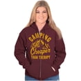thumbnail image 4 of Camping Is Therapy Outdoors Adventure Zip Up Hoodie Men's Women's Brisco Brands X, 4 of 6