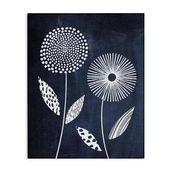Stupell Industries Mid-Century Geometric Patterned Flowers Canvas Art, 16 x 20, by Lisa Nohren