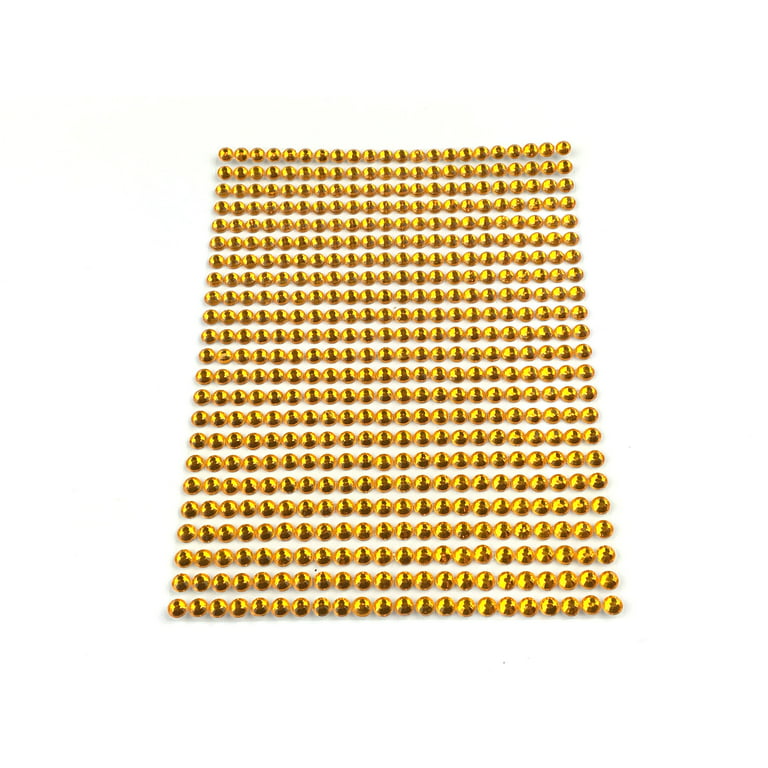 Finov 1500 Pieces of 5mm Self Adhesive Rhinestone Strips Round Stick on Gems (Clear)