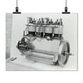 thumbnail image 2 of Print: Magneto Side Of The Wright Four-Cylinder Motor Used In 1911, 2 of 4