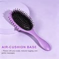thumbnail image 4 of DUAIU Curly Hair Brush for Women Men - Detangling Brush for  Curls Nylon Pin Styling Brush Glides Through Tangles Professional Curl Defining Separating Brush (Purple), 4 of 8