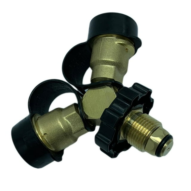 Divisor de propano en Y shamjiam Adaptador universal de tanque de propano 1 POL y 2 QCC