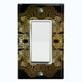 thumbnail image 1 of Metal Light Switch Plate Cover Blue Black Mandala Circle Tile Pattern MDL011, 1 of 13