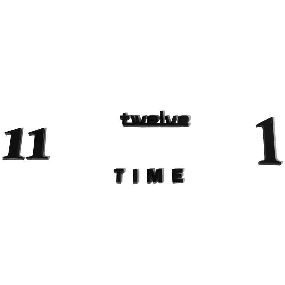 DIY Wall Clock Sticker, Silent 3D Black Number Sticker, For Living Room