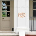 thumbnail image 4 of Hello Fall Laurel Leaf Wreath Vinyl Art Sticker Outdoor Autumn Wall Home Décor, 8x6-Inch Glossy Orange, 4 of 6