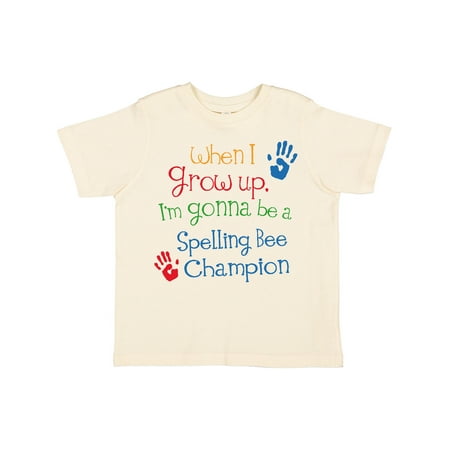 

Inktastic Spelling Bee Champion Future Gift Toddler Boy or Toddler Girl T-Shirt