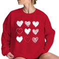 thumbnail image 2 of Womens Sweaters Valentine's Day Cute Love Print Long Sleeve Crew Neck Pullover Sweatshirt Loose Fit 2Xl Size Sweaters For Women, 2 of 4