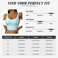 thumbnail image 5 of Bixox Women's Cute Bunny Pattern Fitness Navel Tank Top U-Back Yoga Tank Top Sweatshirt Sports Bra, 5 of 7