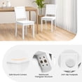 thumbnail image 5 of Giantex Wooden Dining Chair Set of 2, Rubber Wood Leg Armless Kitchen Chairs,  Farmhouse Diner Chairs, White, 5 of 6