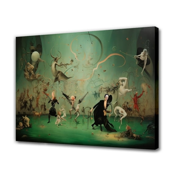 Art of the Surrealism Canvas Poster Bedroom Decor Sports Landscape Office Room Decor Gift,Frame-style,08x12inch(20x30cm)