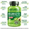 thumbnail image 5 of NATURELO Vitamin D3 K2 - Vegan K2+D3 with Plant Based D3 from Lichen - Natural D3 Supplement for Immune System, Bone Support, Heart Health - Whole Food - Non-GMO - Gluten Free, 60 Capsules, 5 of 5