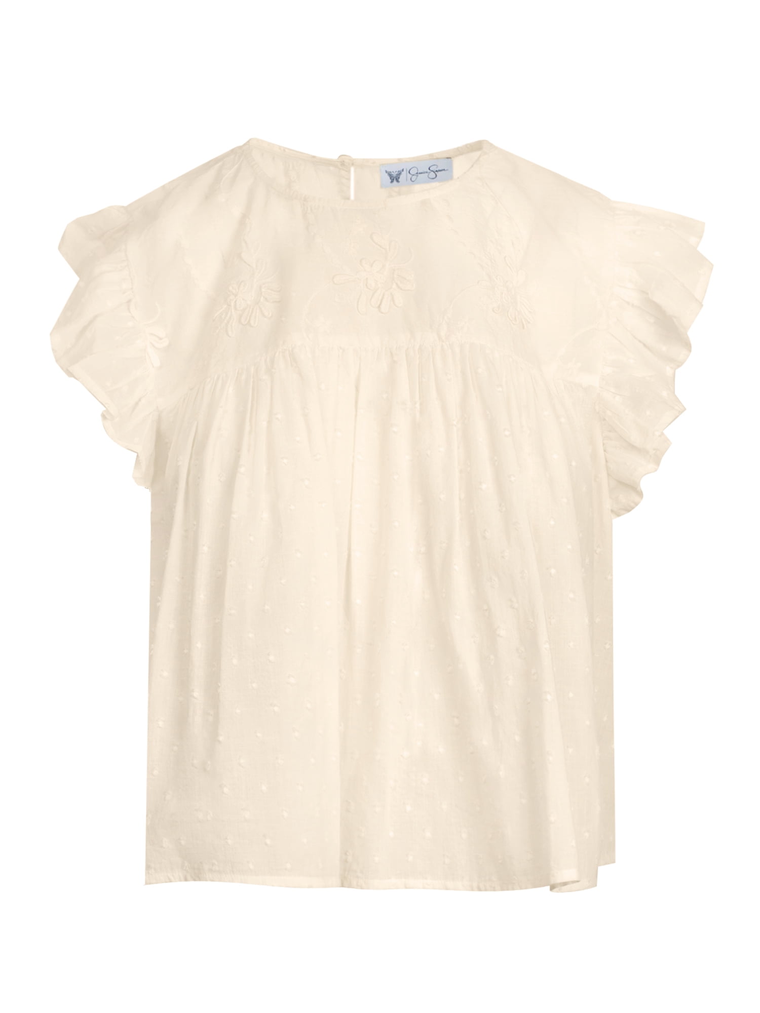 Jessica Simpson Women's and Women's Plus Chandler Flutter Sleeve Top, Sizes XS-4X