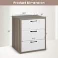 thumbnail image 3 of Costway 3 Drawer Dresser Chest of Drawer Storage Cabinet with Wide Storage Space Organizer, 3 of 10