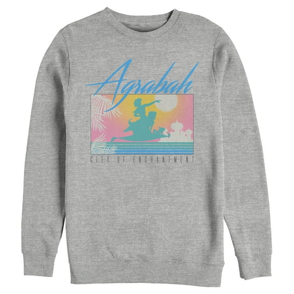 Men's Aladdin Agrabah Travel  Sweatshirt Athletic Heather 2X Large