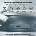 thumbnail image 2 of Edifier V80 Hybrid Active Noise Cancelling Headphones, True Wireless Over Ear Bluetooth Headset with 45H Playtime Hi-Res Audio Fast Charging Multipoint Connection for Travel Home Office - Navy Blue, 2 of 7